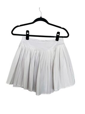 Bad Birdie White Pleated Skater Circle Skirt
